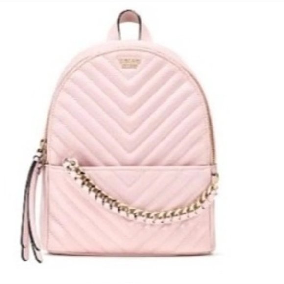 Victoria's Secret Handbags - Victoria's Secret Pebbled V-Quilt Small Backpack